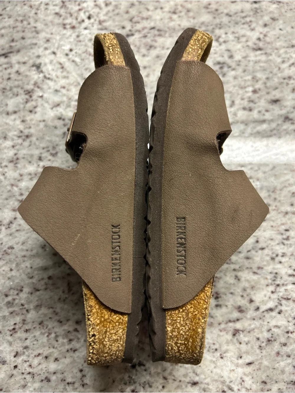 Birkenstock Arizona Brown Slide Sandals w/Bronze Buckles - childs 11(29)